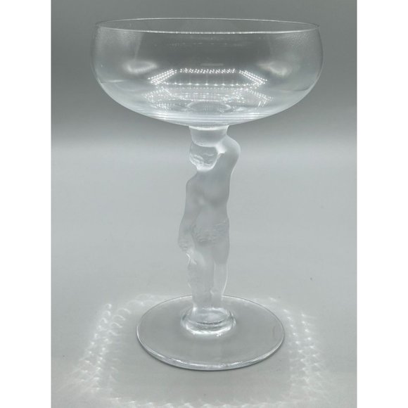 Vintage Bacchus Frosted Champagne Sherbet Glass By France 1 Pc Replacement Glass - Picture 6 of 11